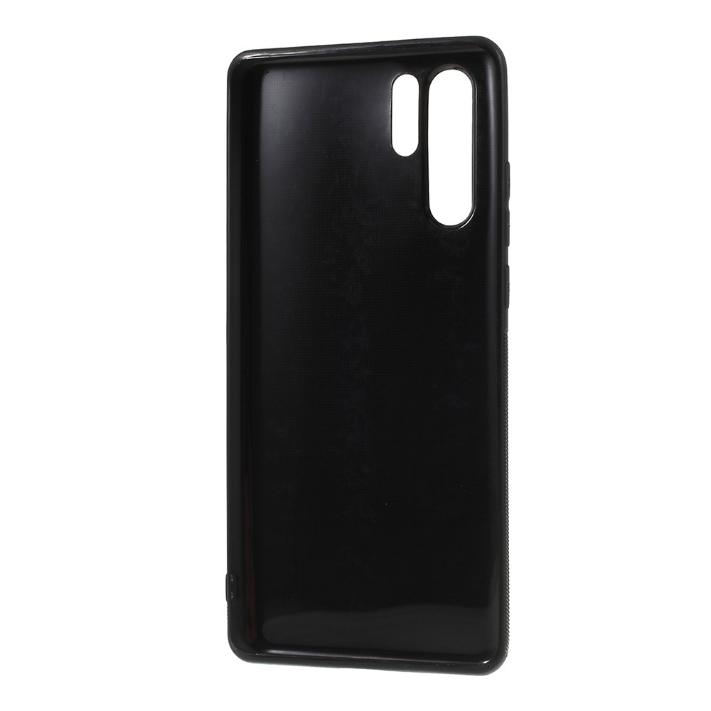Carbon Fiber Brushed TPU Phone Casing for Huawei P30 Pro - Black-3