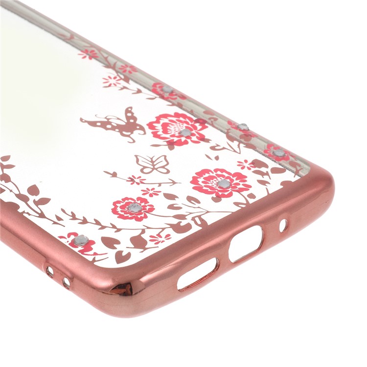 Electroplated Rhinestone TPU Case for Huawei P30 Pro - Rose Gold-5