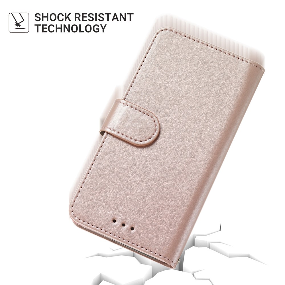 Wallet Leather Stand Case for Huawei P30 - Rose Gold-9