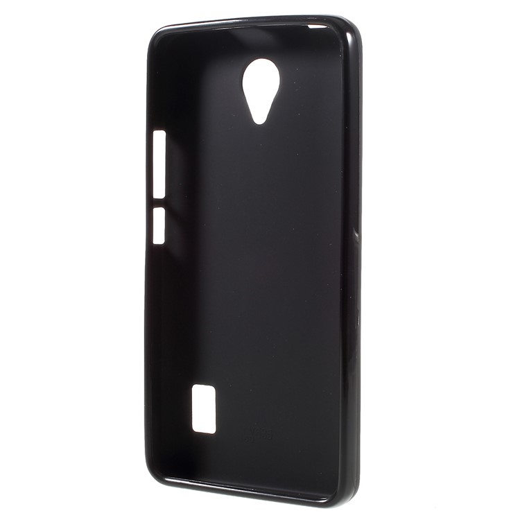 Frosted TPU Back Gel Cover for Huawei Y635 - Black-2