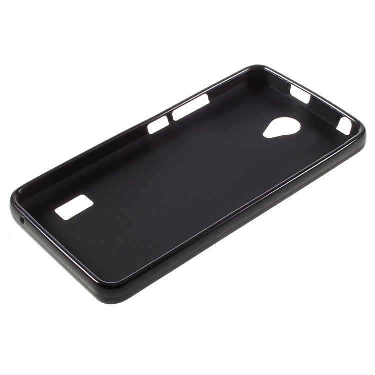 Frosted TPU Back Gel Cover for Huawei Y635 - Black-3