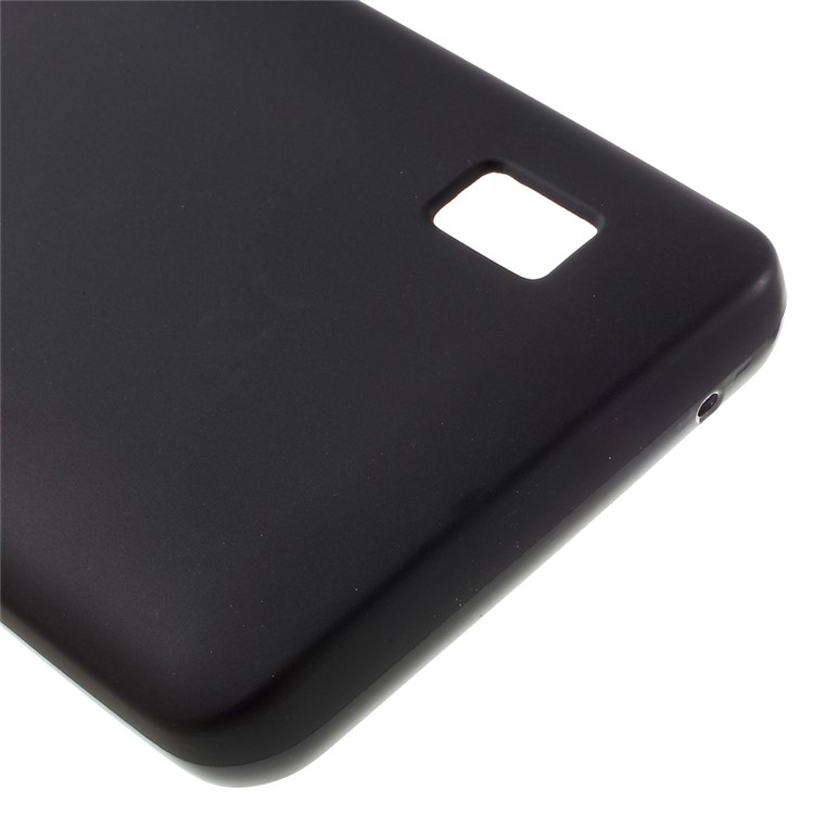Frosted TPU Back Gel Cover for Huawei Y635 - Black-5