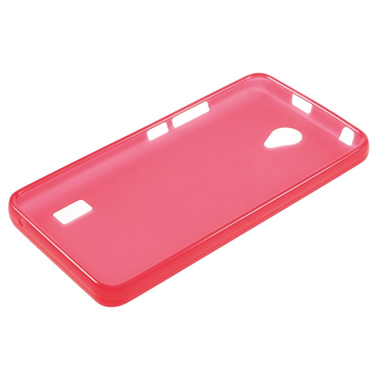 Frosted TPU Back Gel Phone Cover for Huawei Y635 - Red-3
