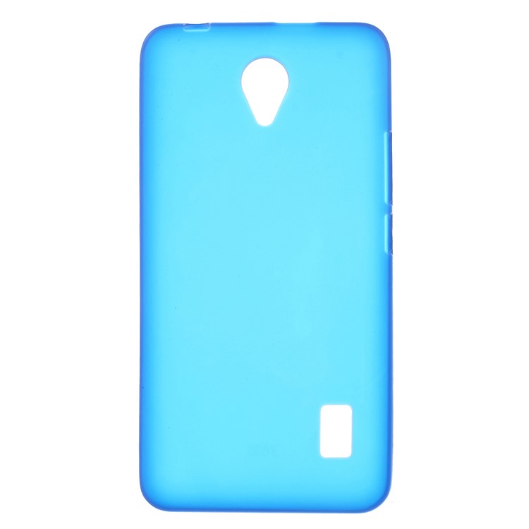 Frosted TPU Protective Gel Cover for Huawei Y635 - Blue-1