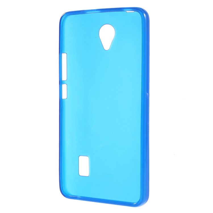 Frosted TPU Protective Gel Cover for Huawei Y635 - Blue-2