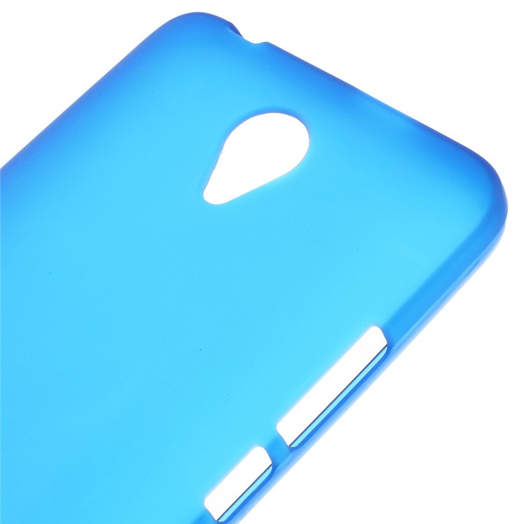 Frosted TPU Protective Gel Cover for Huawei Y635 - Blue-4
