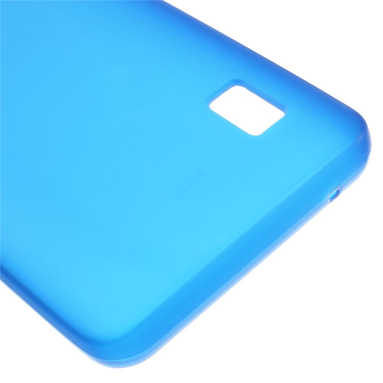 Frosted TPU Protective Gel Cover for Huawei Y635 - Blue-5