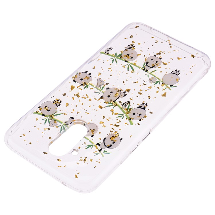 Glitter Sequins Inlaid Patterned Painting Soft TPU Case for Huawei Mate 20 Lite - Panda and Bamboo-4