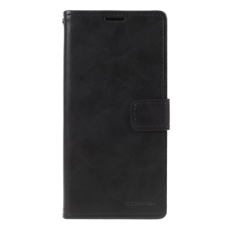 MERCURY GOOSPERY Blue Moon Leather Wallet Casing for Huawei P30 - Black-3