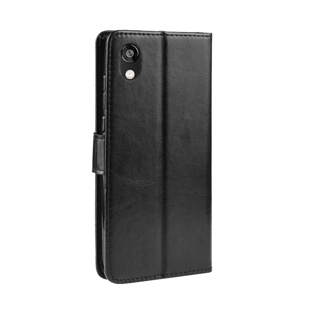 Crazy Horse en Cuir en Cuir Pour Huawei Y5 (2019) / Honneur 8 - le Noir