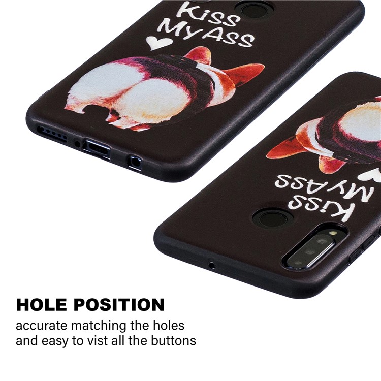 Embossment Patterned TPU Case Accessory for Huawei P30 Lite / nova 4e - Kiss My Ass-4
