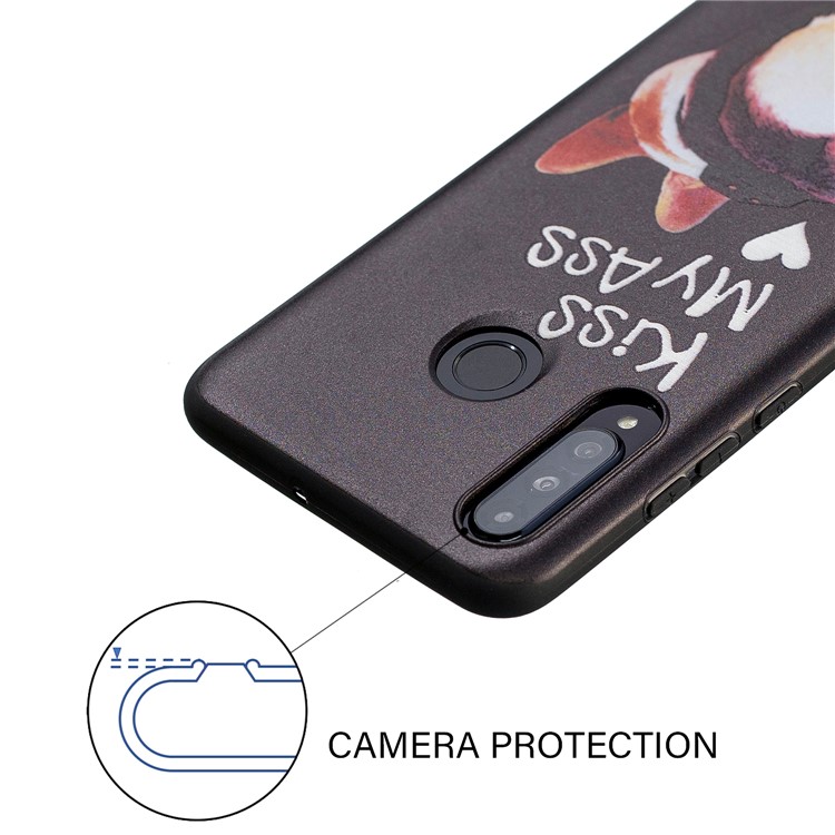 Embossment Patterned TPU Case Accessory for Huawei P30 Lite / nova 4e - Kiss My Ass-5