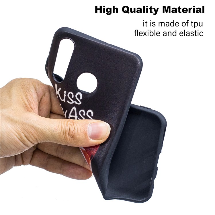 Embossment Patterned TPU Case Accessory for Huawei P30 Lite / nova 4e - Kiss My Ass-6