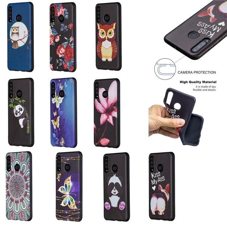 Embossment Patterned TPU Case Accessory for Huawei P30 Lite / nova 4e - Kiss My Ass-8