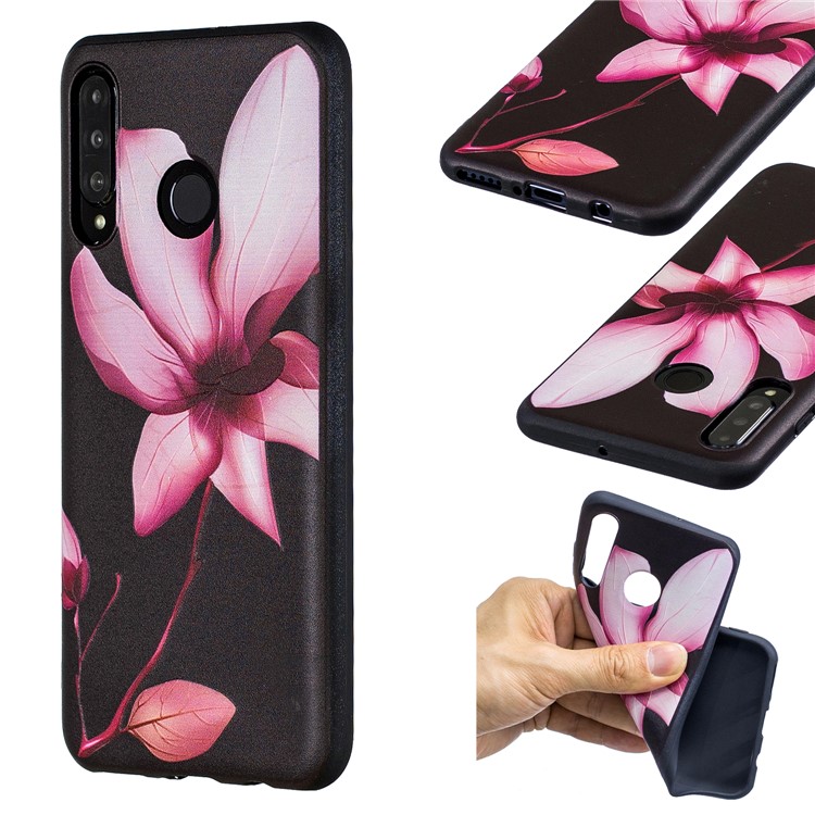 Accessorio In TPU Con Motivo Goffrato Per Huawei P30 Lite / nova 4e - Bel Fiore-1