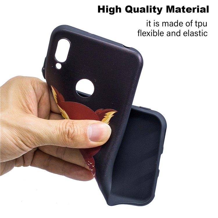 Embossment Patterned TPU Case Accessory for Huawei Y6 (2019, with Fingerprint Sensor) / Y6 Prime (2019) / Honor 8A - Lovely Owl-6