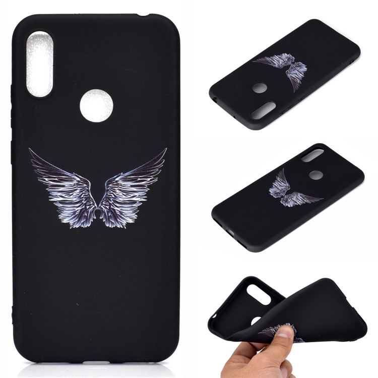 Pattern Printing Matte TPU Phone Case for Huawei Y6 (2019, with Fingerprint Sensor)/Y6 Prime (2019) - Wings-1