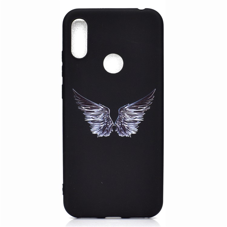 Pattern Printing Matte TPU Phone Case for Huawei Y6 (2019, with Fingerprint Sensor)/Y6 Prime (2019) - Wings-2