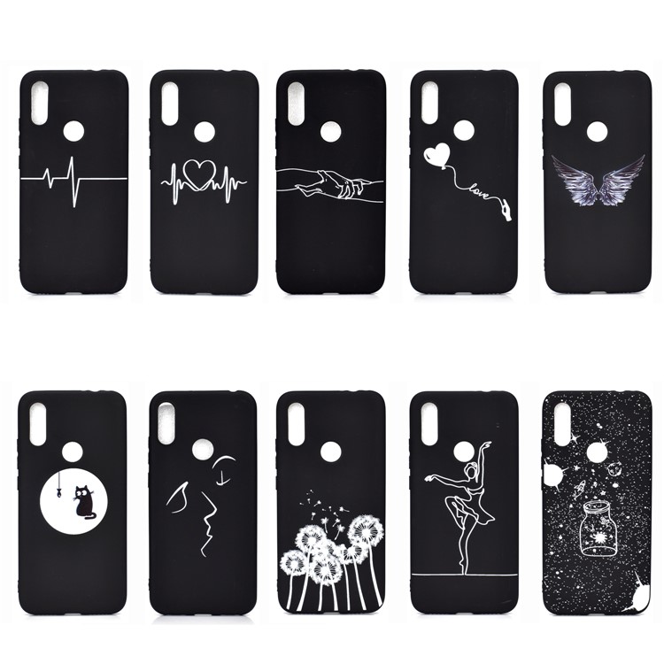 Pattern Printing Matte TPU Phone Case for Huawei Y6 (2019, with Fingerprint Sensor)/Y6 Prime (2019) - Wings-7