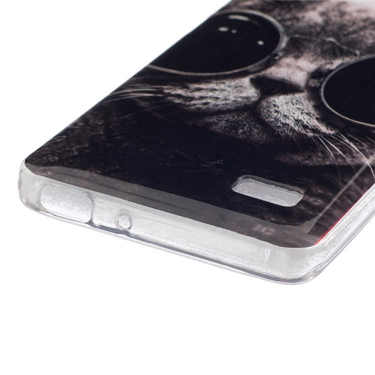 IMD Soft TPU Gel Case for Huawei Honor 4C - Cat Wearing Sunglasses-2