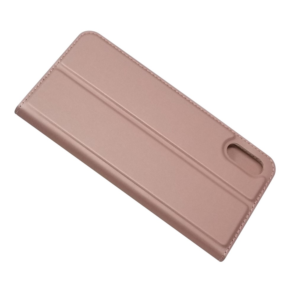 Magnetic Adsorption Leather Card Holder Case for Huawei Y6 Pro (2019) - Rose Gold-4