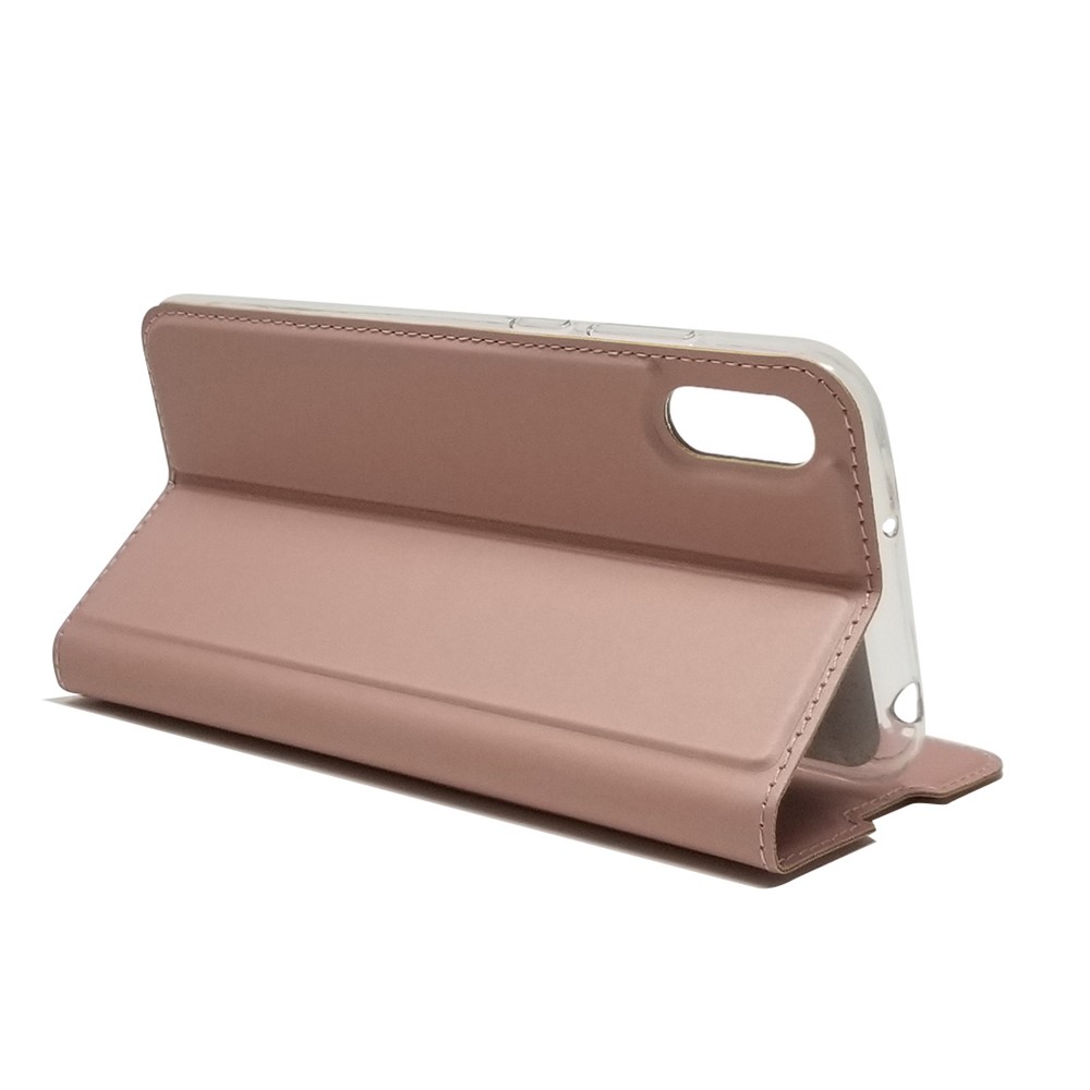 Magnetic Adsorption Leather Card Holder Case for Huawei Y6 Pro (2019) - Rose Gold-6