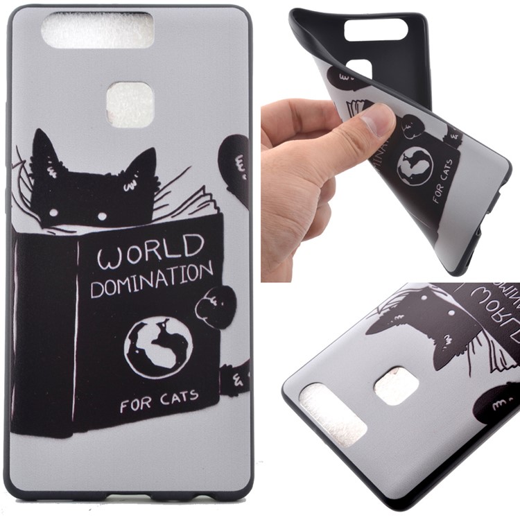 Flexible TPU Phone Case for Huawei P9 - World Domination for Cats-1