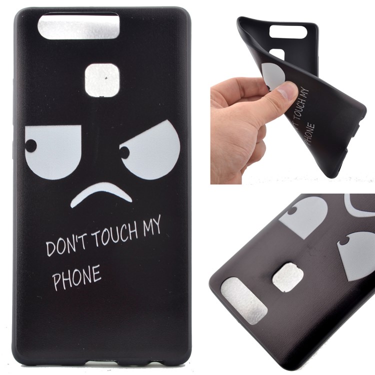 Flexible TPU Shell Cover for Huawei P9 - Two Big Eyes-1