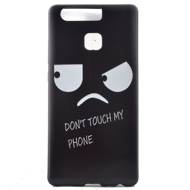 Flexible TPU Shell Cover for Huawei P9 - Two Big Eyes-2