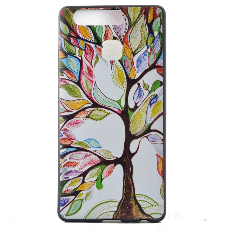 Flexible TPU Protective Case for Huawei P9 - Colorized Tree-2