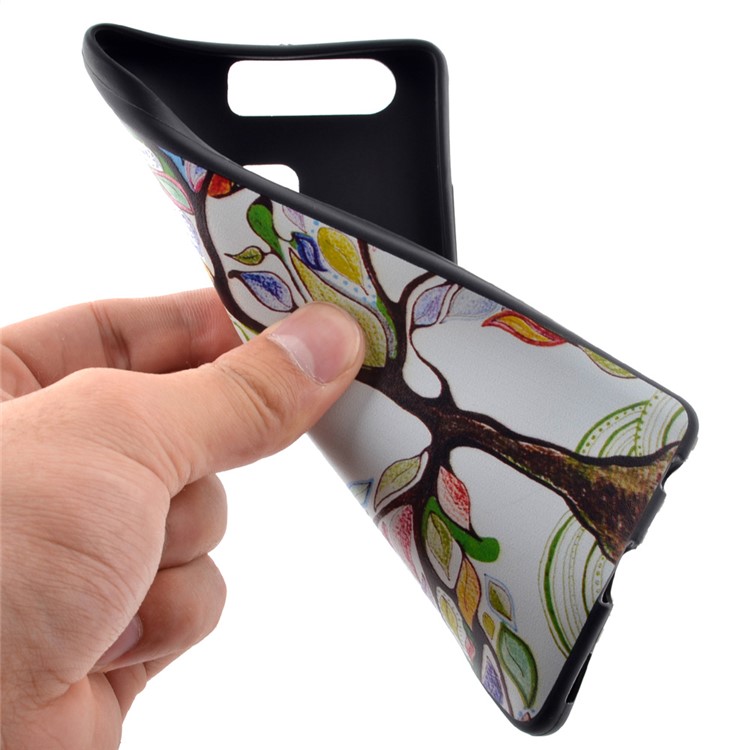 Flexible TPU Protective Case for Huawei P9 - Colorized Tree-5