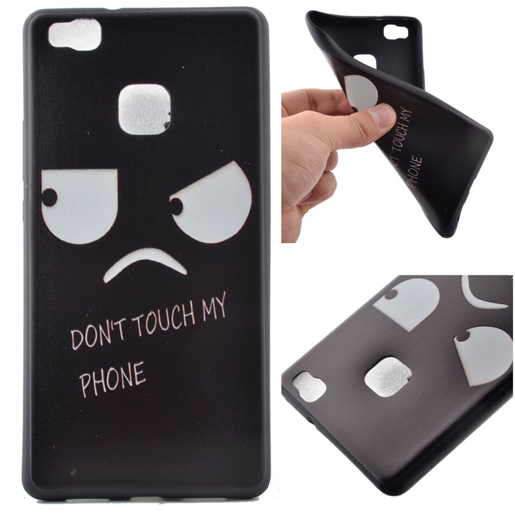 Soft TPU Cover Case for Huawei P9 Lite - Two Big Eyes-1