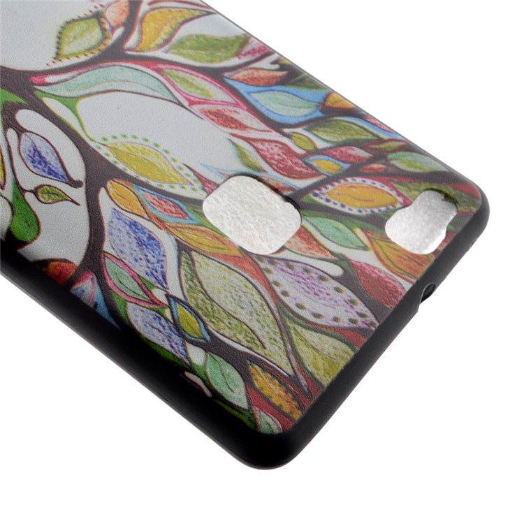 Soft TPU Cover Shell for Huawei P9 Lite - Colorful Tree-4
