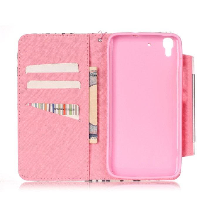 Patterned Wallet Leather Stand Case for Huawei Honor 4A / Y6 - Windbell-6