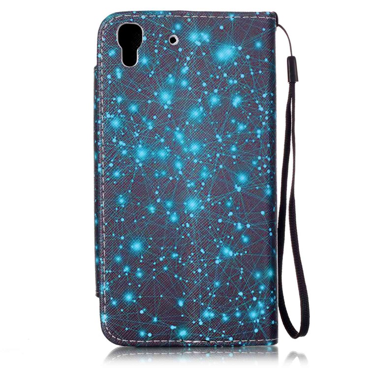Patterned Wallet Leather Stand Cover for Huawei Honor 4A / Y6 - Constellation-2