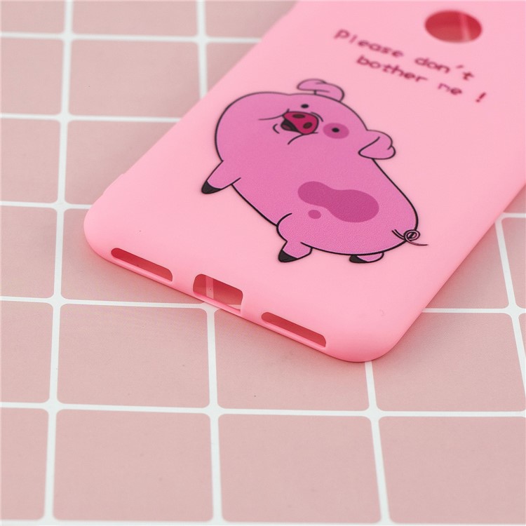 Pattern Printing TPU Gel Protective Case with Silicone Strap for Huawei Y6 (2019, with Fingerprint Sensor)/Y6 Prime (2019) - Dark Purple-10