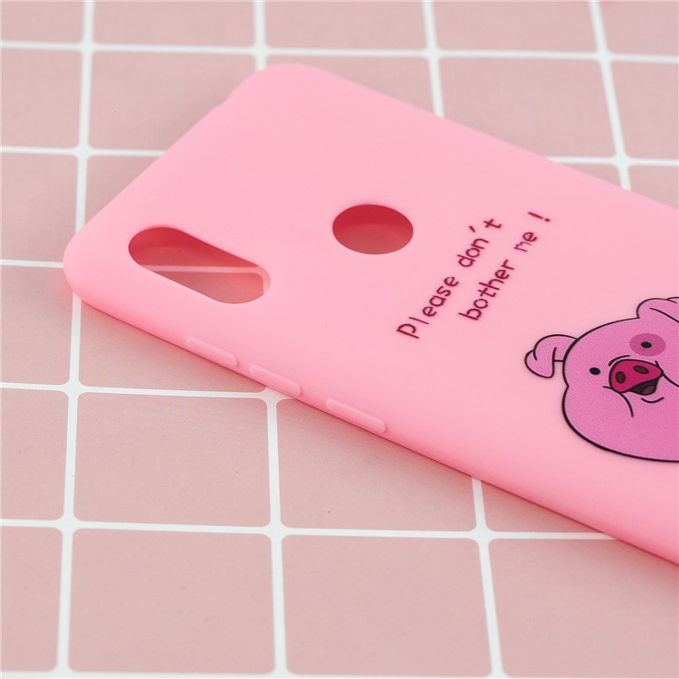 Pattern Printing TPU Gel Protective Case with Silicone Strap for Huawei Y6 (2019, with Fingerprint Sensor)/Y6 Prime (2019) - Dark Purple-11