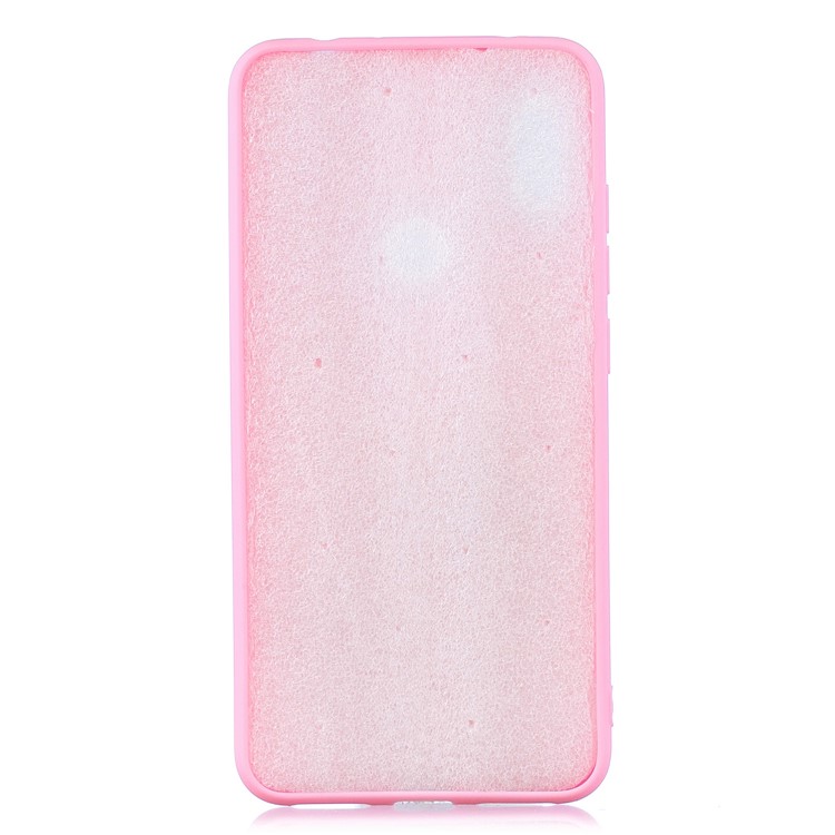 Pattern Printing TPU Gel Protective Case with Silicone Strap for Huawei Y6 (2019, with Fingerprint Sensor)/Y6 Prime (2019) - Dark Purple-4