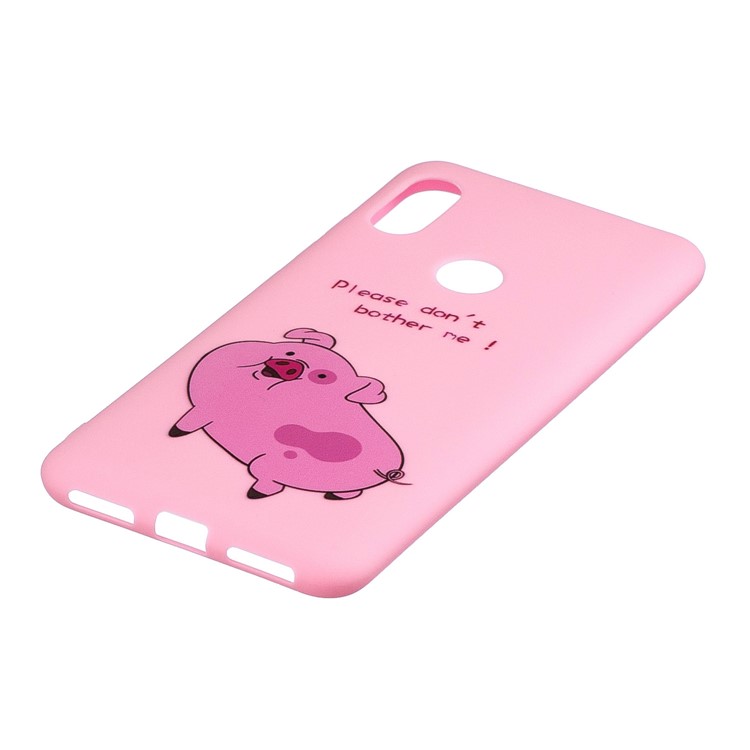 Pattern Printing TPU Gel Protective Case with Silicone Strap for Huawei Y6 (2019, with Fingerprint Sensor)/Y6 Prime (2019) - Dark Purple-5