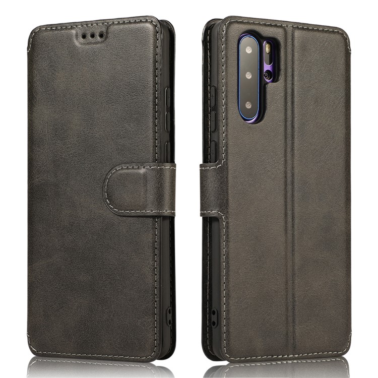 PU Leather + TPU Wallet Style Protection Phone Case for Huawei P30 Pro - Black-2