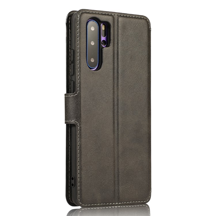 PU Leather + TPU Wallet Style Protection Phone Case for Huawei P30 Pro - Black-7