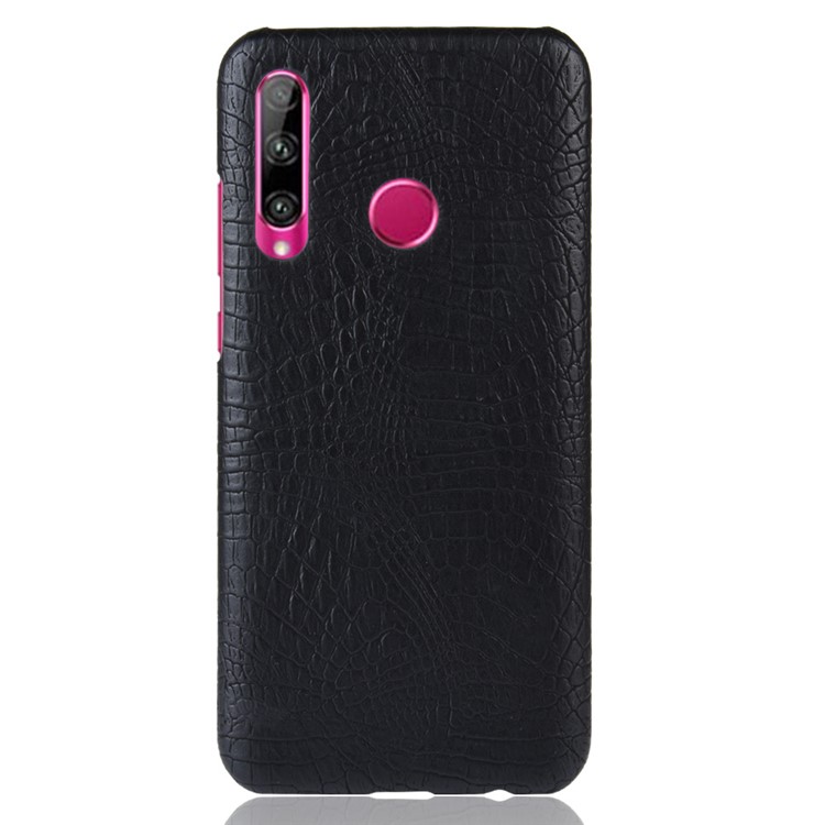 Crocodile Skin PU Leather Coated PC Casing for Huawei Honor 20 Lite - Black-2