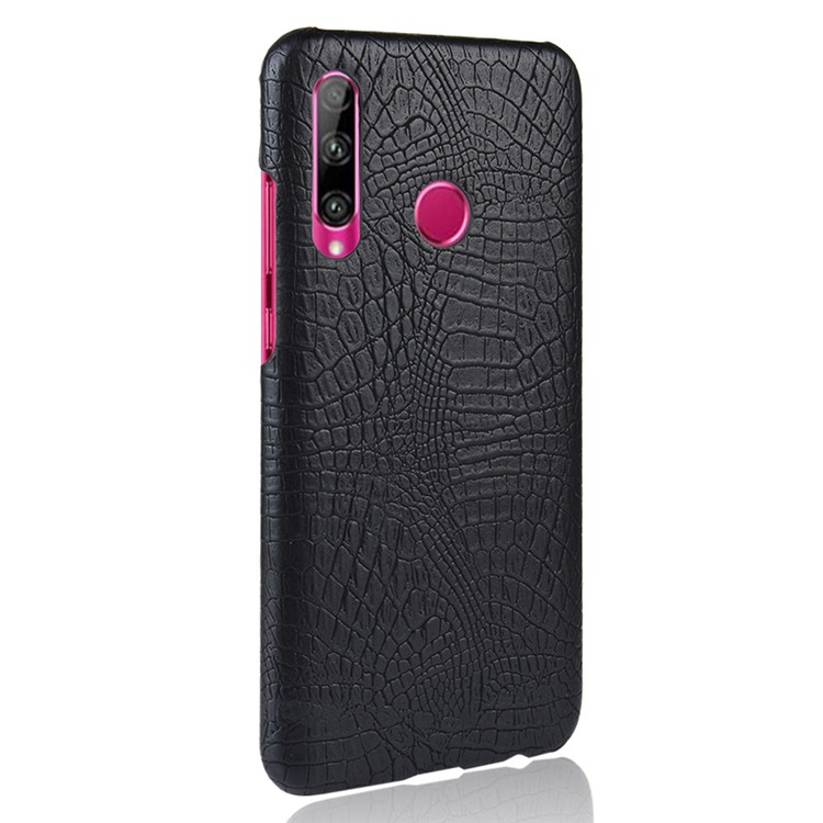 Crocodile Skin PU Leather Coated PC Casing for Huawei Honor 20 Lite - Black-3