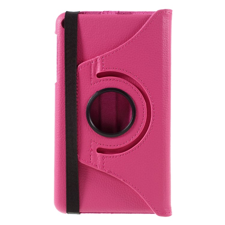 Litchi Texture Rotating Smart Leather Stand Case for Huawei Honor Tablet T1 7.0 (T1-701u) - Rose-3