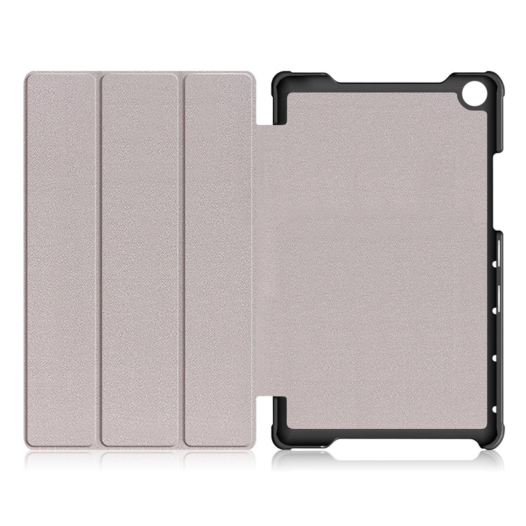 Litchi Skin PU Leather Tri-fold Stand Tablet Cover for Huawei MediaPad M5 Lite 8 - Black-8