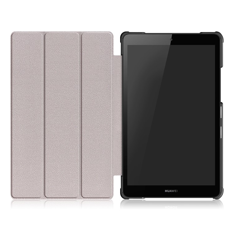 Litchi Skin PU Leather Tri-fold Stand Tablet Cover for Huawei MediaPad M5 Lite 8 - Black-9