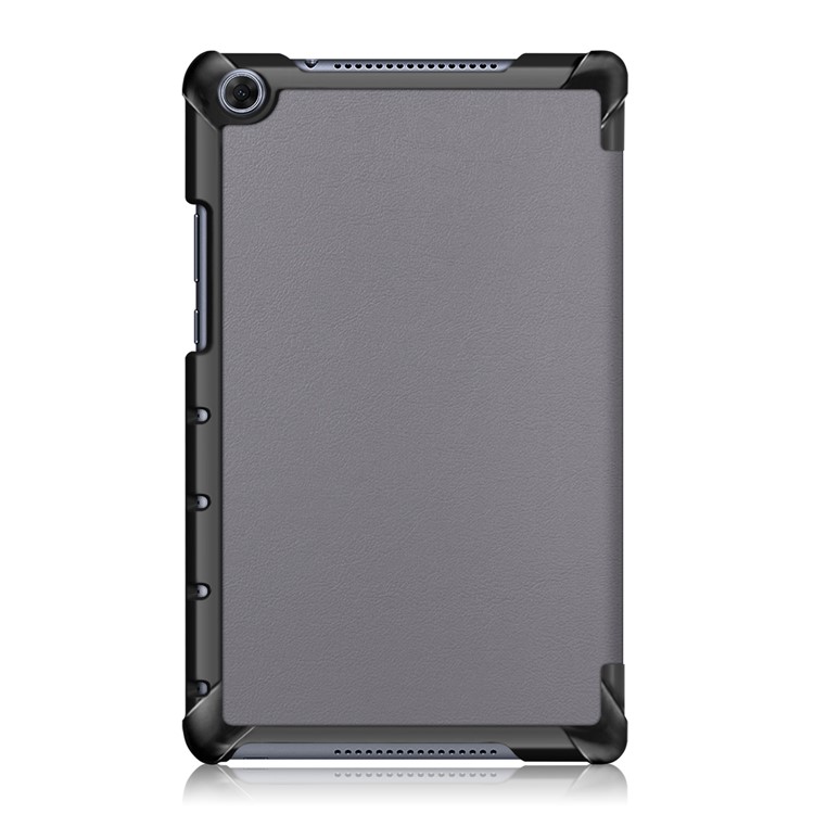 Litchi Piel PU Cuero Tríptico Cubierta De La Tableta Cubierta Para Huawei Mediapad M5 Lite 8 - Gris-3