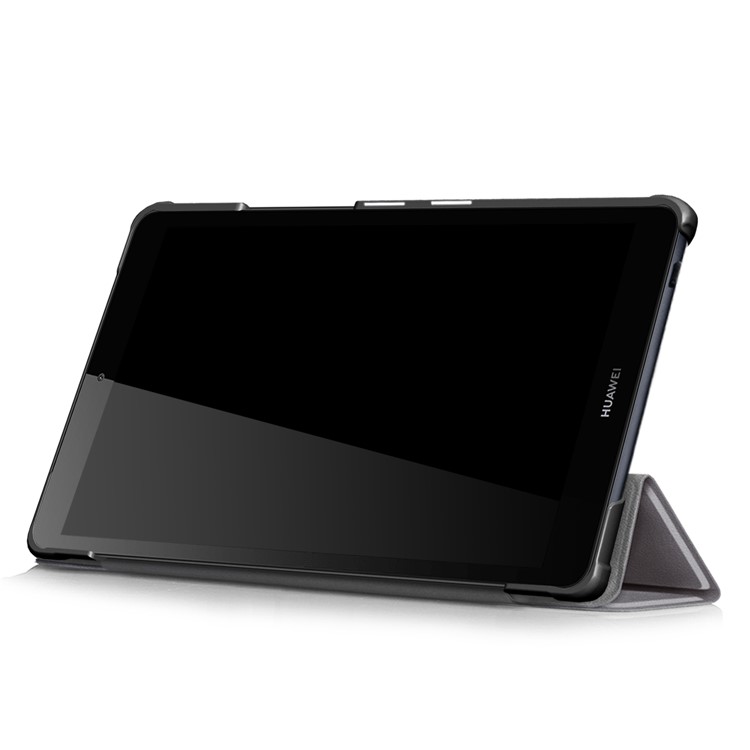Litchi Piel PU Cuero Tríptico Cubierta De La Tableta Cubierta Para Huawei Mediapad M5 Lite 8 - Gris-5
