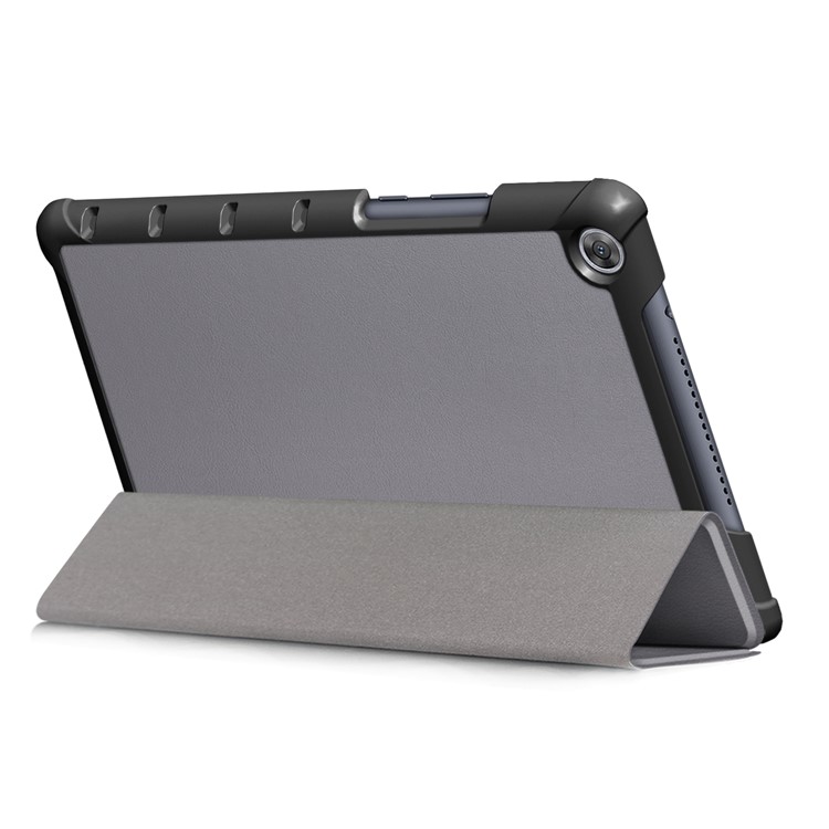 Litchi Piel PU Cuero Tríptico Cubierta De La Tableta Cubierta Para Huawei Mediapad M5 Lite 8 - Gris-6