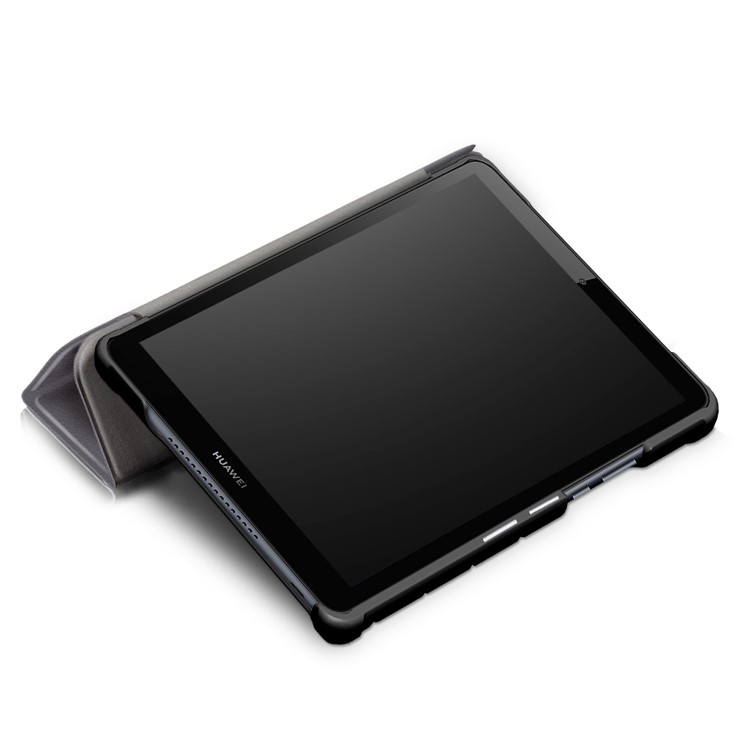 Litchi Piel PU Cuero Tríptico Cubierta De La Tableta Cubierta Para Huawei Mediapad M5 Lite 8 - Gris-7